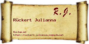 Rückert Julianna névjegykártya