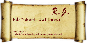 Rückert Julianna névjegykártya